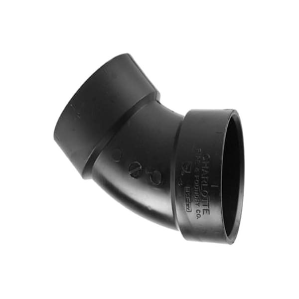 Charlotte Pipe And Foundry 345DEG 18 Bend Ell ABS 00321 1000HA - main